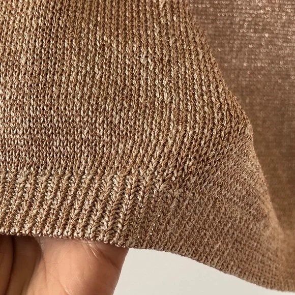 NWT Guess Metallic turtle neck sweater Pink XL - Picture 10 of 14